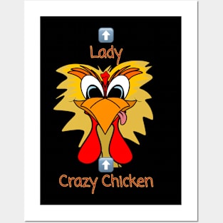 Crazy Chicken Lady Posters and Art